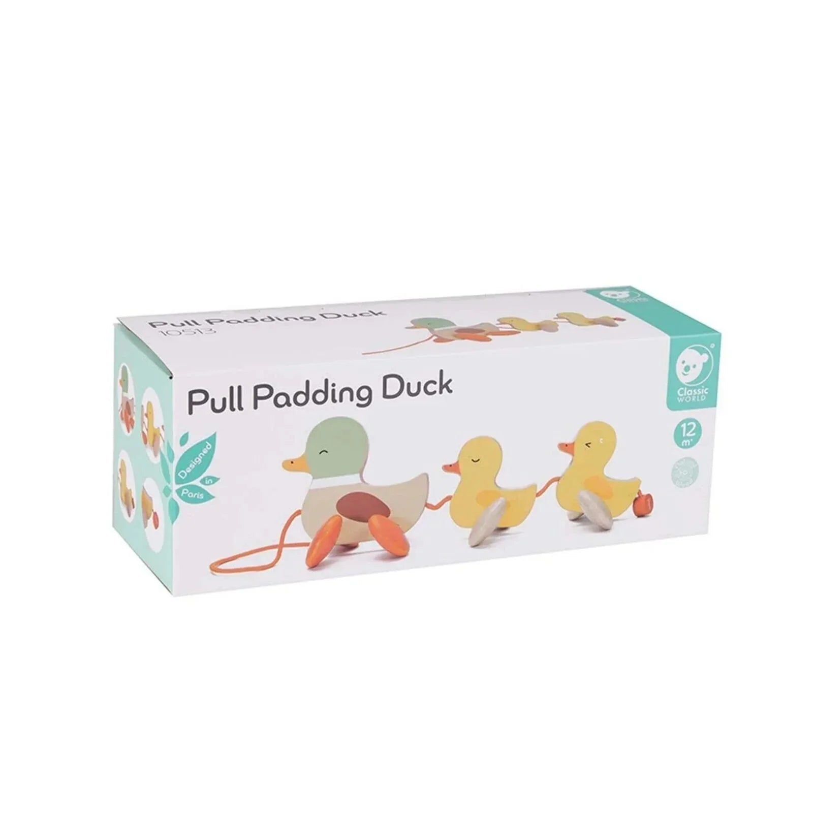 Classic World Paddling Pull Along Duck - mezetto ebebek ebebek