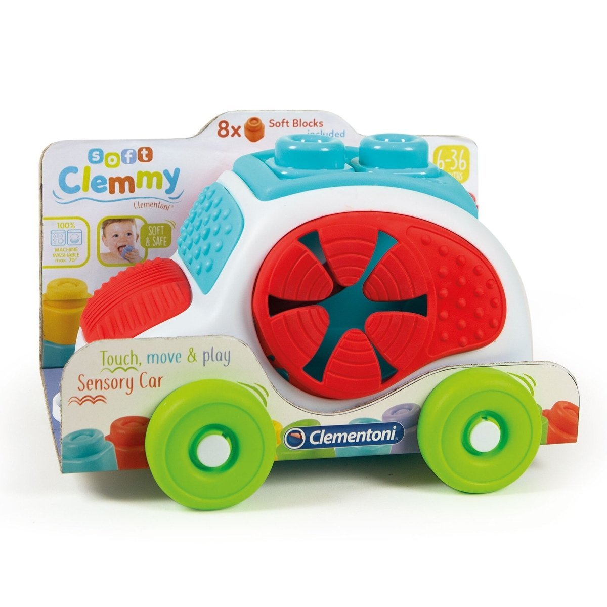 Clementoni Soft Clemmy - Soft Block Sensory Car - mezetto ebebek ebebek