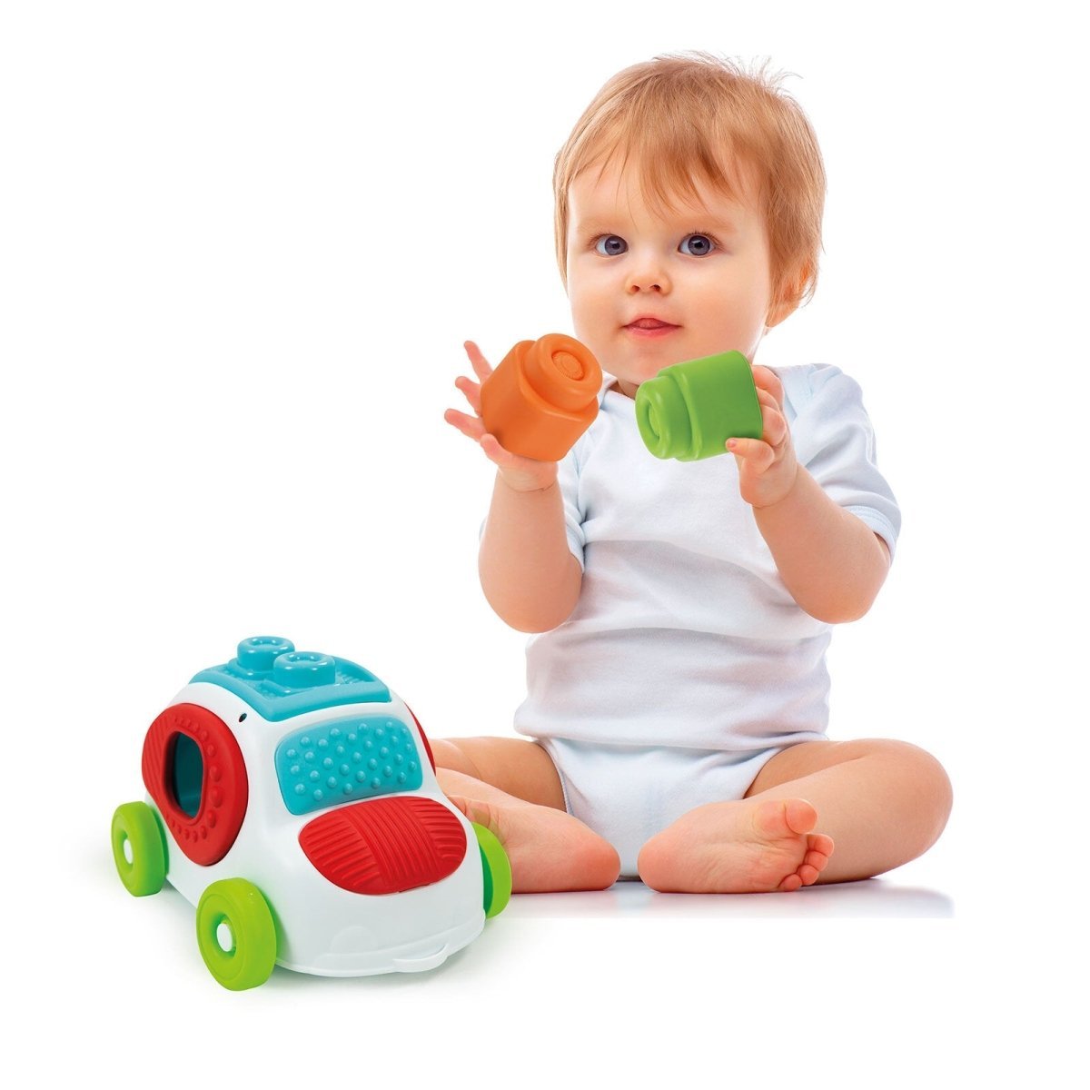 Clementoni Soft Clemmy - Soft Block Sensory Car - mezetto ebebek ebebek