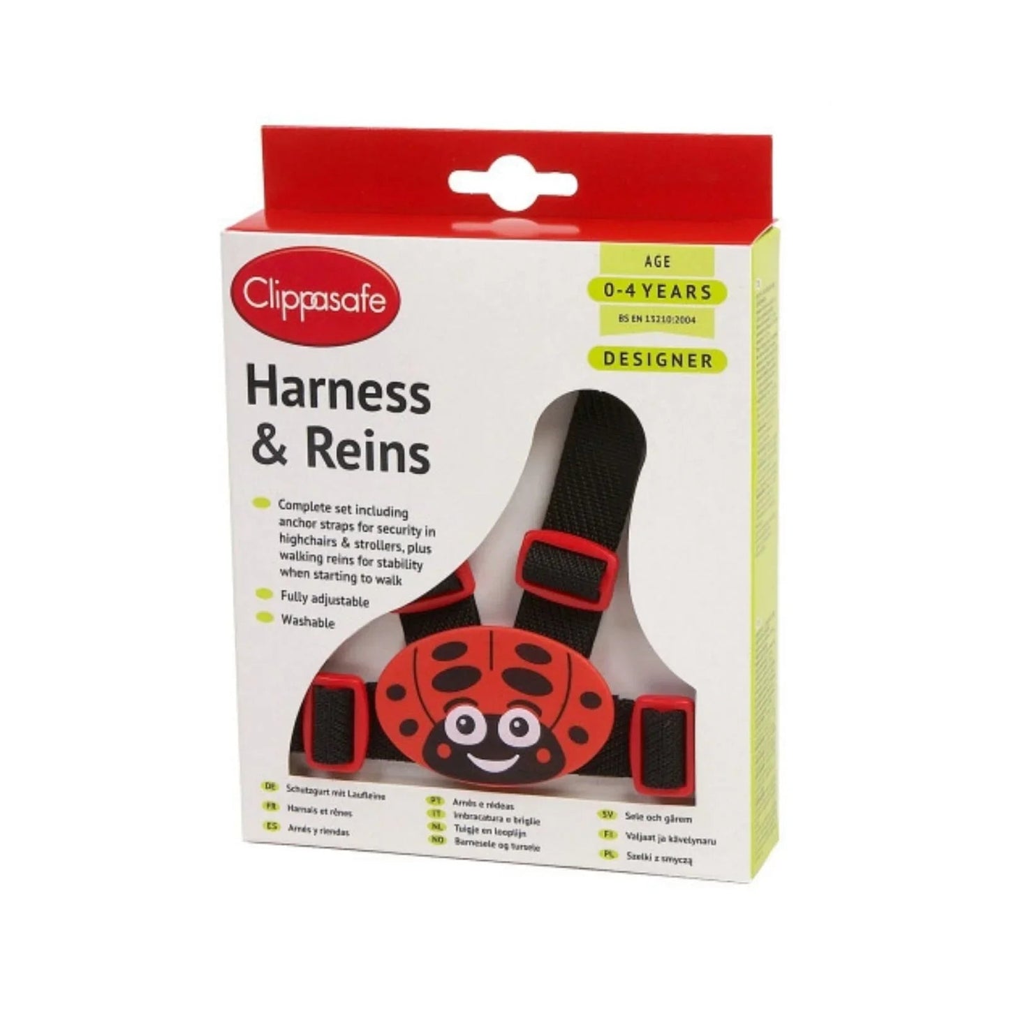 Clippasafe Designer Webbing Baby Harness - Lady Bug - mezetto ebebek ebebek
