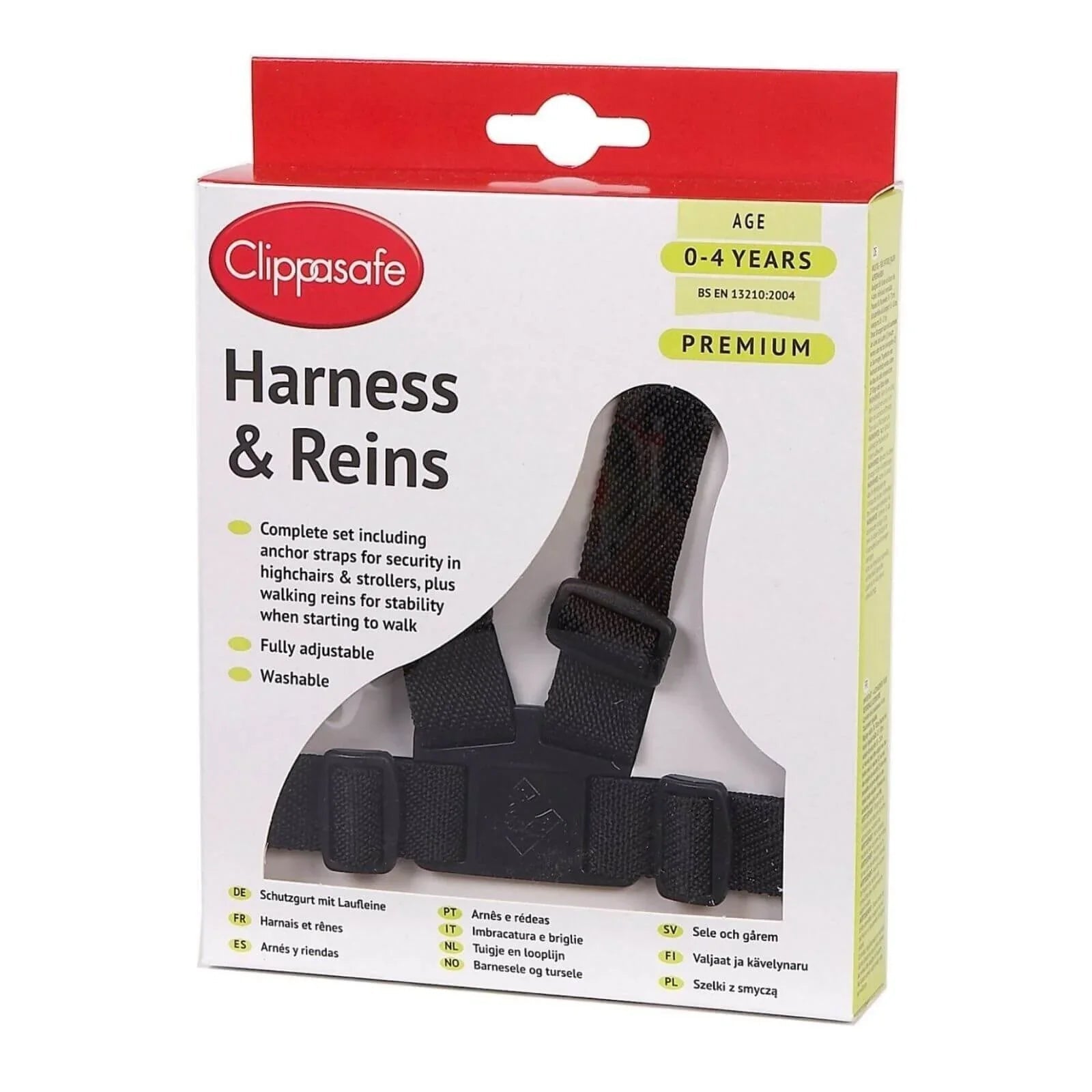 Clippasafe Premium Webbing Baby Harness Black - mezetto ebebek ebebek