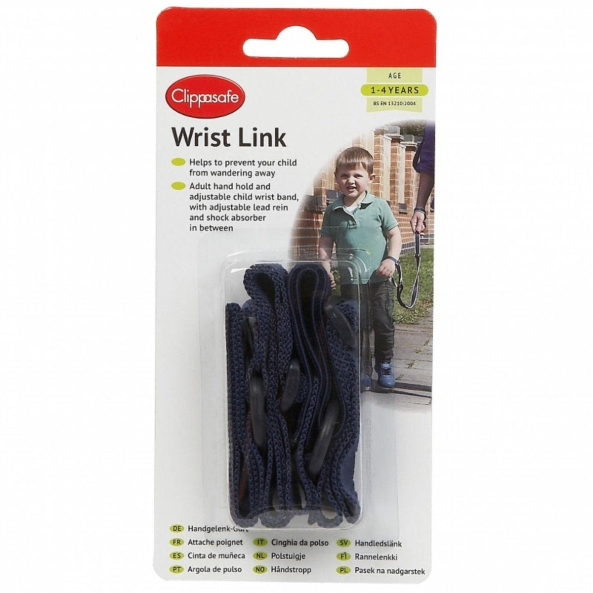 Clippasafe Safety Wrist Link with Shock Absorber - Navy Blue - mezetto ebebek ebebek
