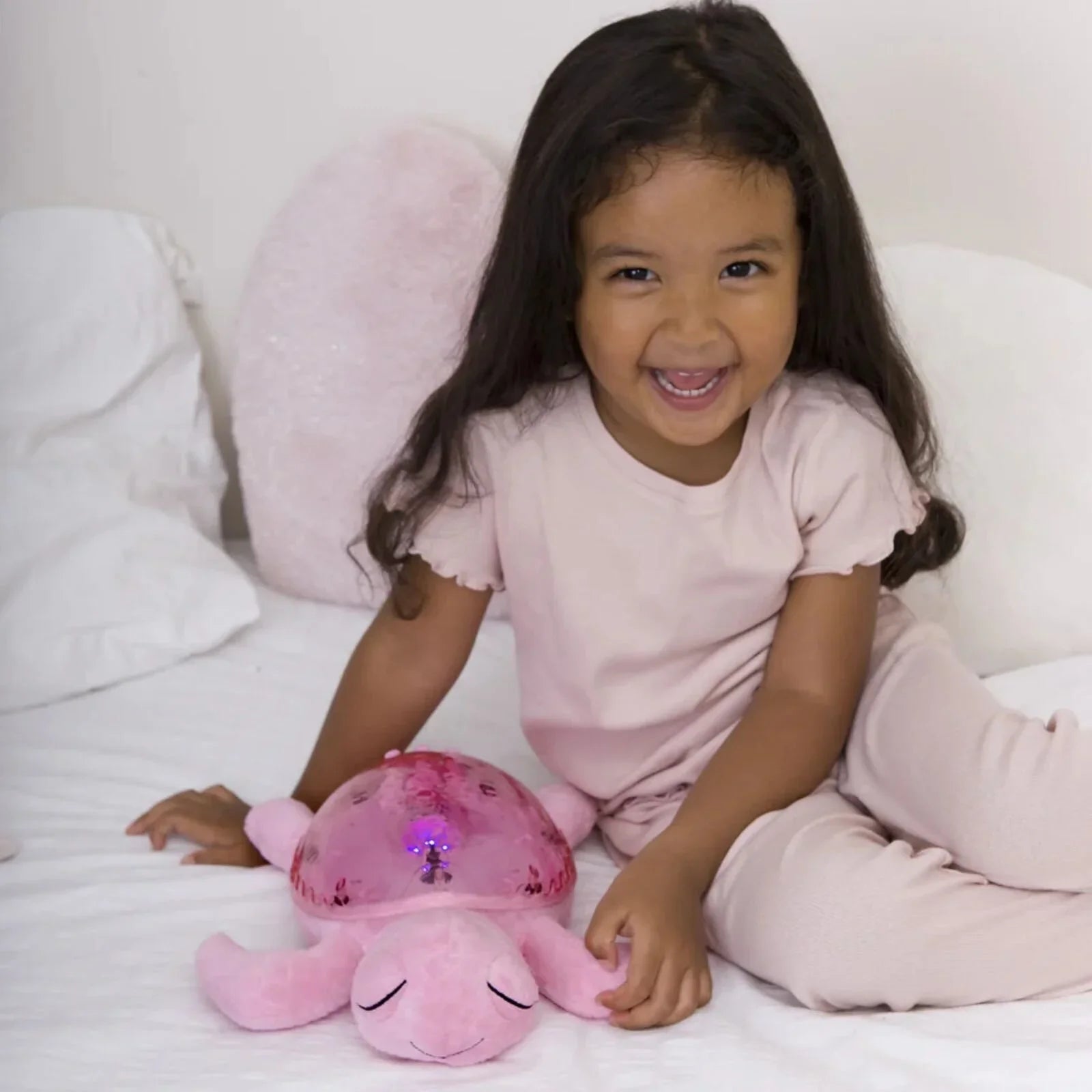 Cloud.b Tranquil Turtle White Noise & Night Light - Pink - mezetto ebebek ebebek