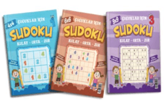Çocuklar İçin Sudoku 3'lü Set - Mavi Boncuk Kitap