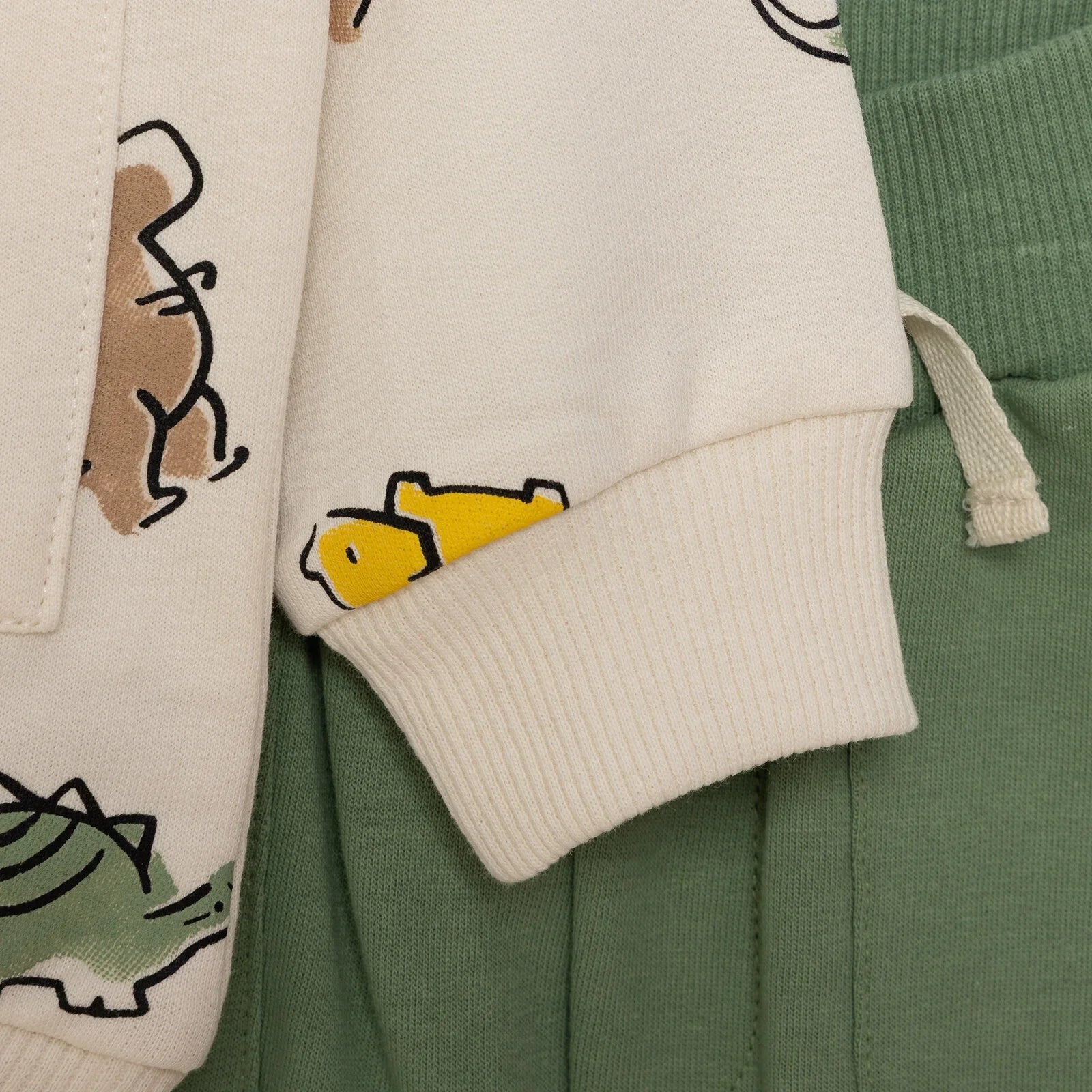 Cocux Animals Baby Boy Tracksuit - Beige - mezetto ebebek ebebek