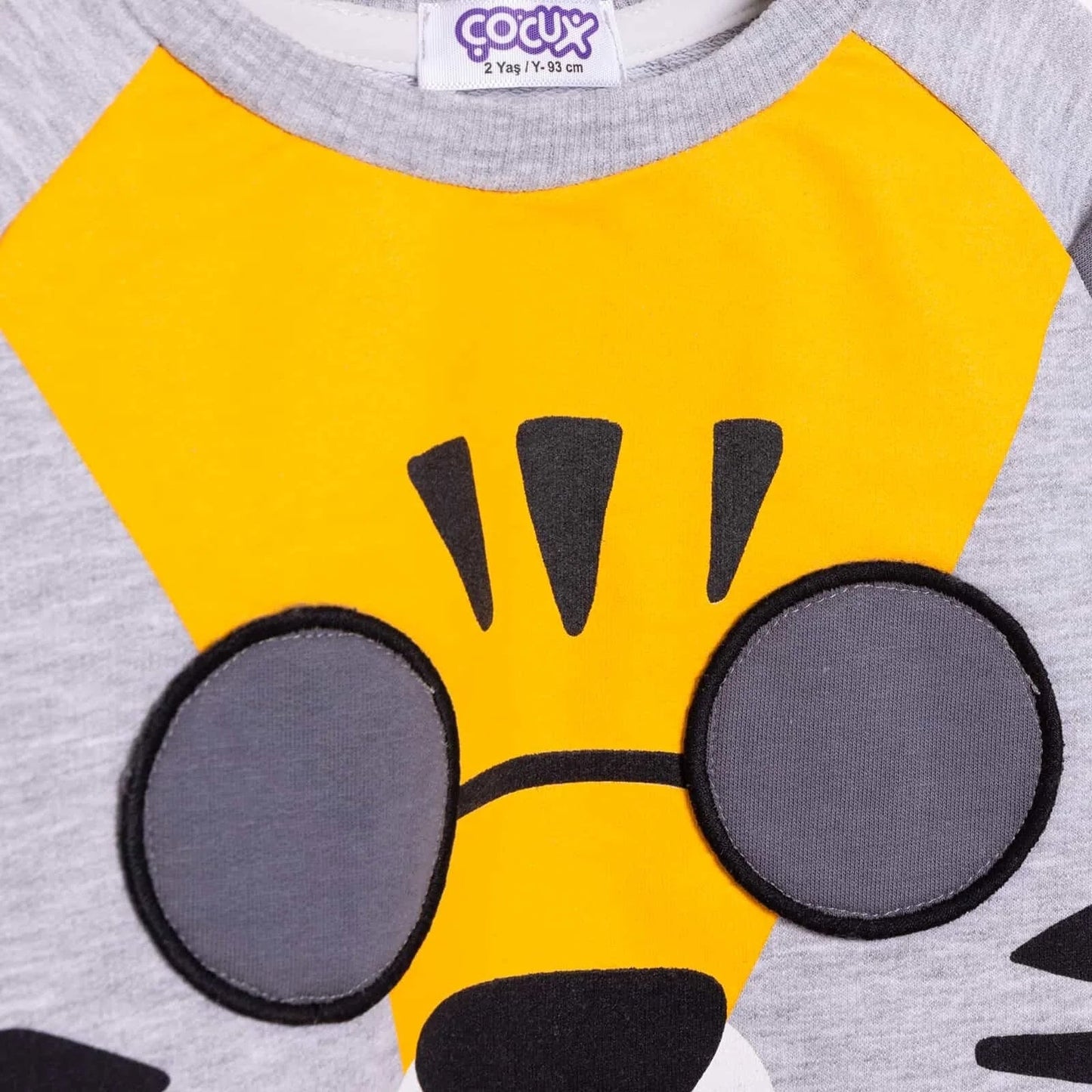 Cocux Animals Boy Jogging Set - Grey - mezetto ebebek ebebek