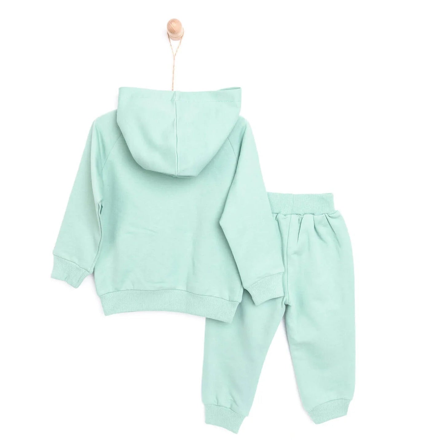 Cocux Baby Girl Cute Animals Tracksuit - Mint - mezetto ebebek ebebek