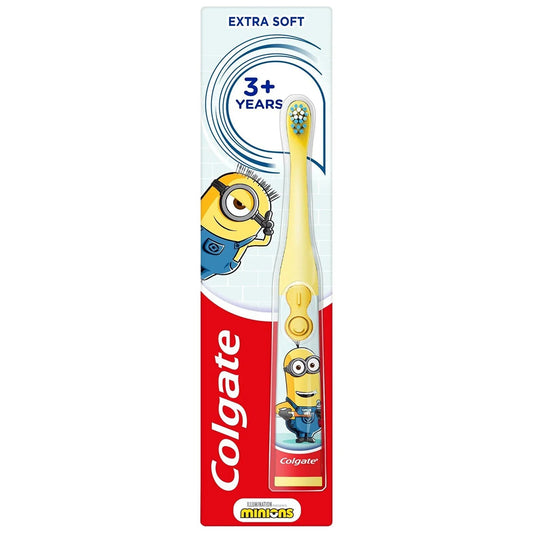 Colgate Minions Extra Soft Battery Toothbrush 3+ years - mezetto ebebek ebebek