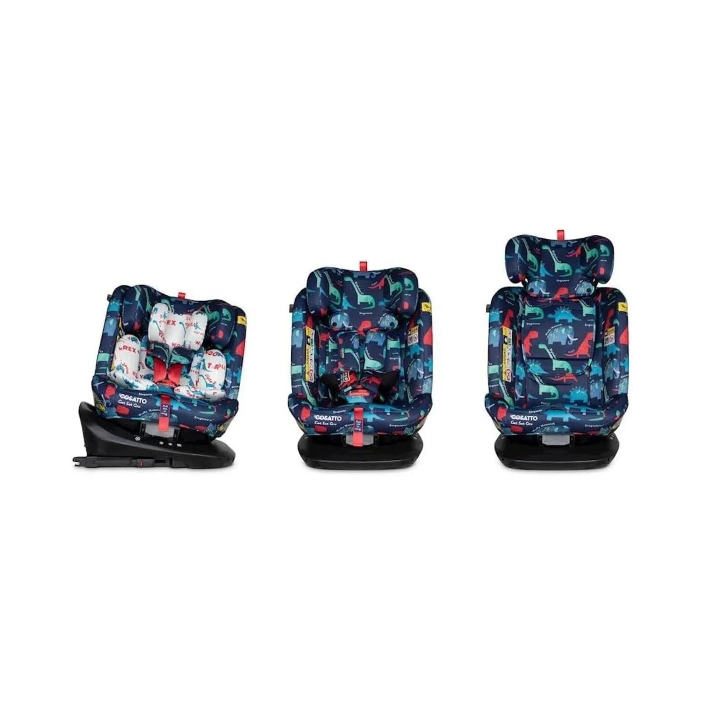 Cosatto Get Set Gro i - Size 360 Car Seat - D is for Dino - mezetto ebebek ebebek