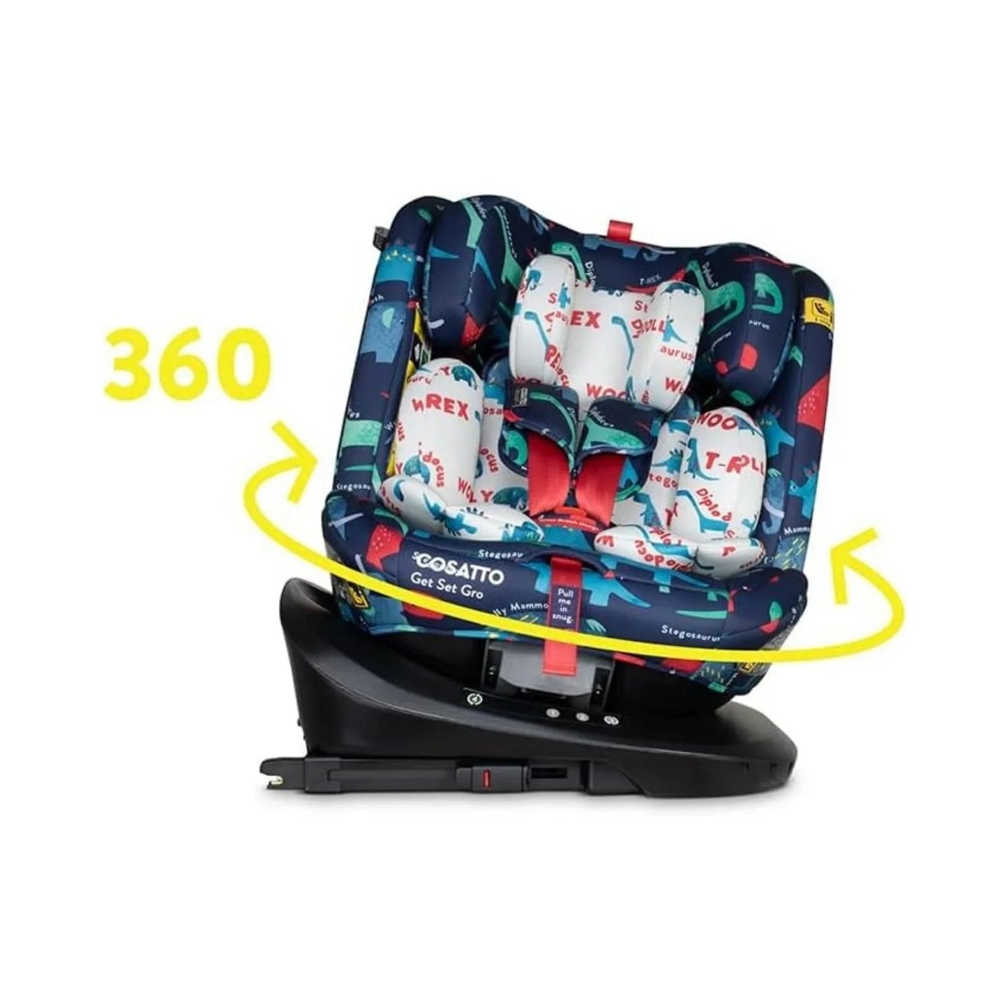 Cosatto Get Set Gro i - Size 360 Car Seat - D is for Dino - mezetto ebebek ebebek