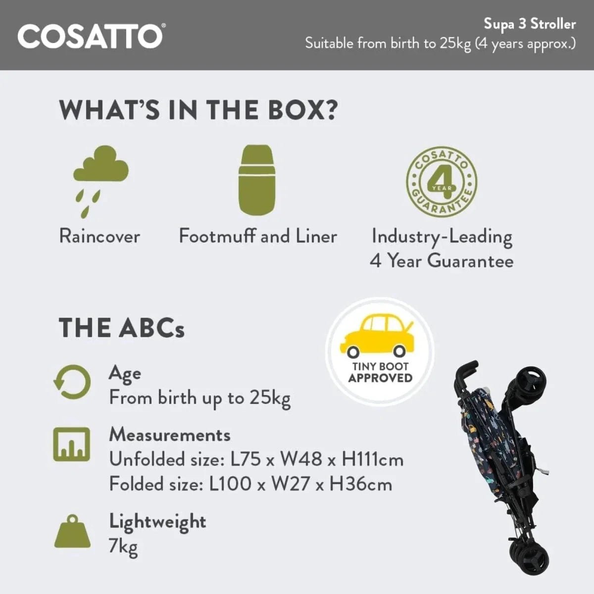 Cosatto Supa 3 Stroller - Beep Beep - mezetto ebebek ebebek