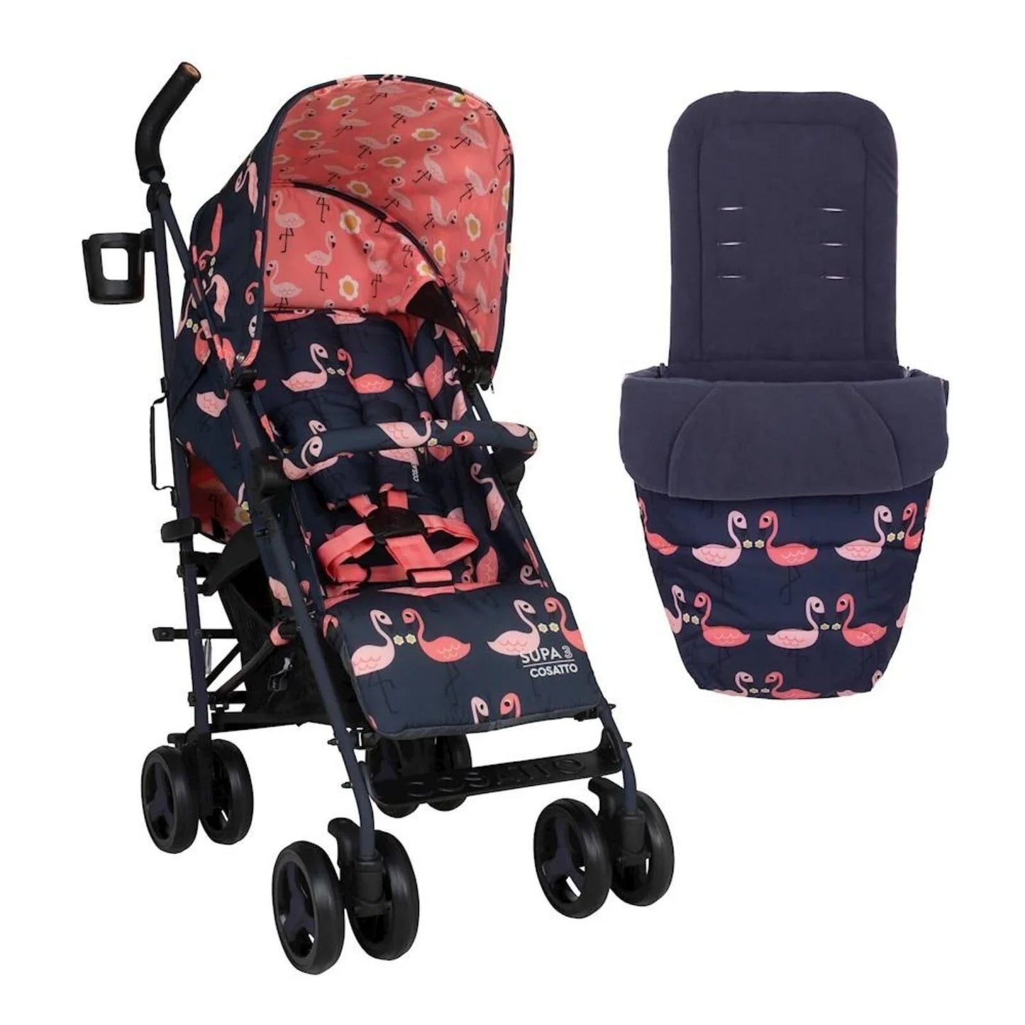 Cosatto Supa 3 Stroller - Pretty Flamingo - mezetto ebebek ebebek