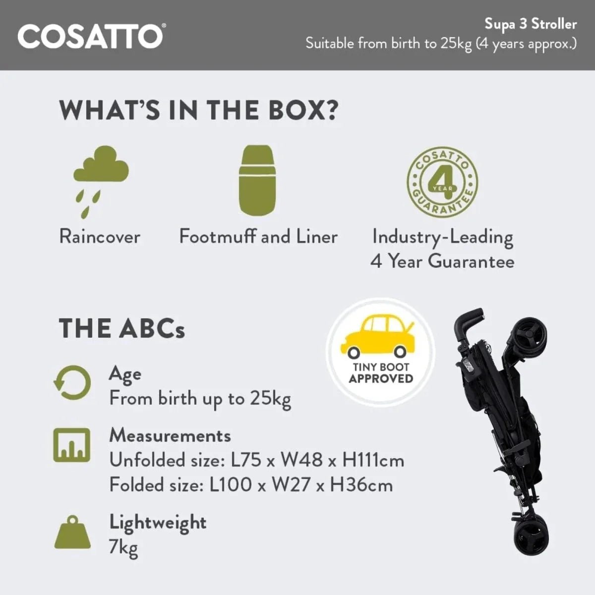 Cosatto Supa 3 Stroller - Silhouette - mezetto ebebek ebebek