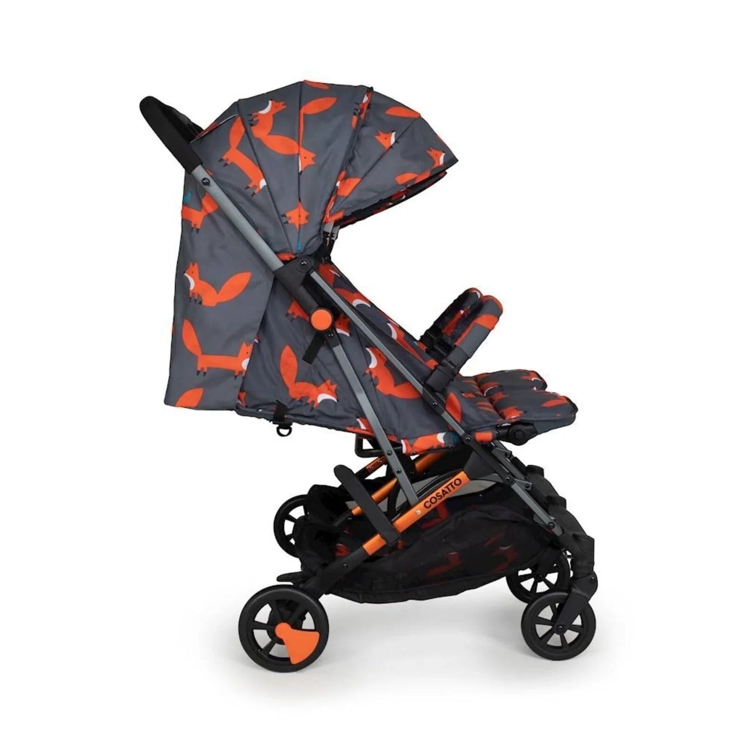 Cosatto Woosh Double Stroller - Charcoal Mister Fox - mezetto ebebek ebebek