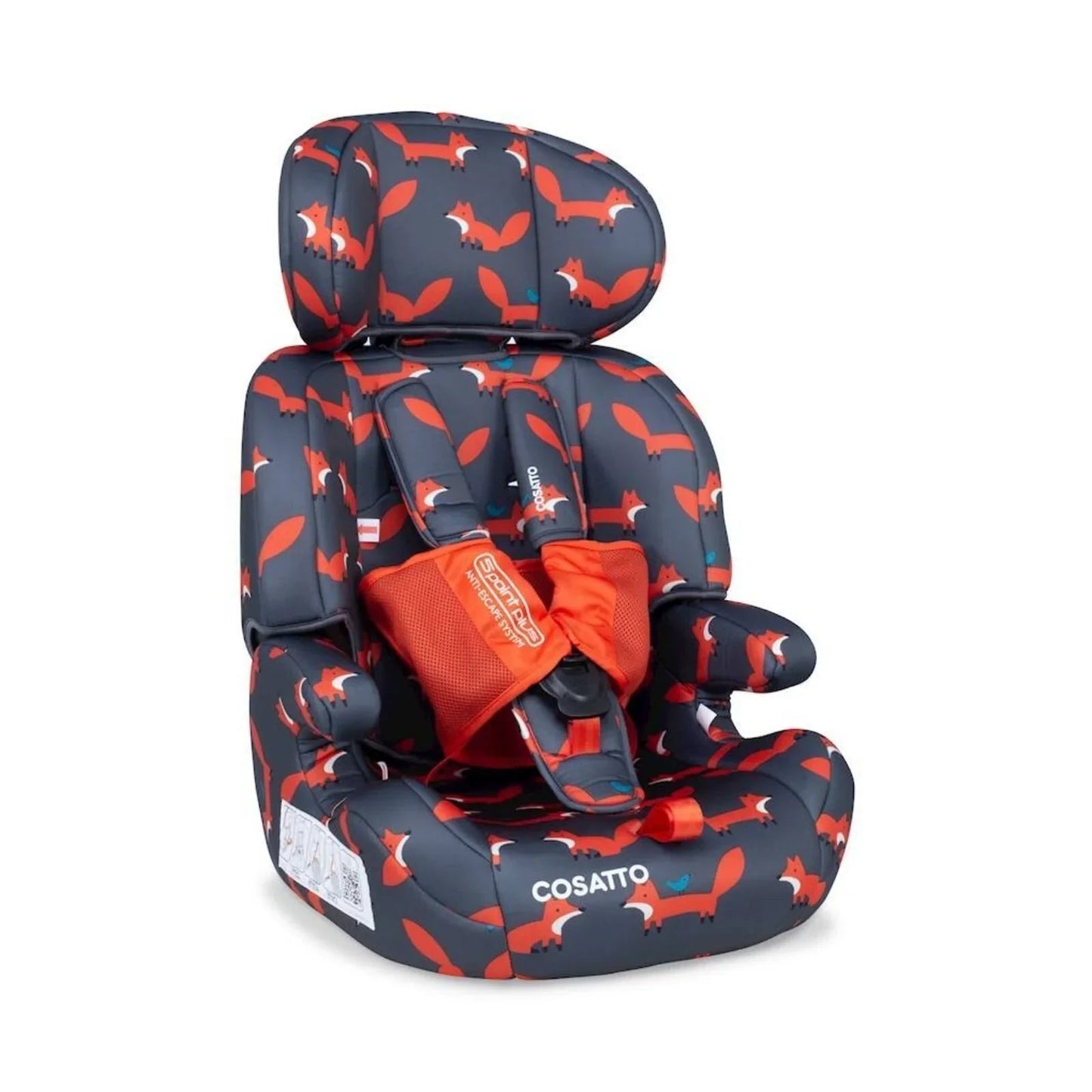 Cosatto Zoomi Group 1/2/3 Car Seat - Charcoal Mister Fox - mezetto ebebek ebebek