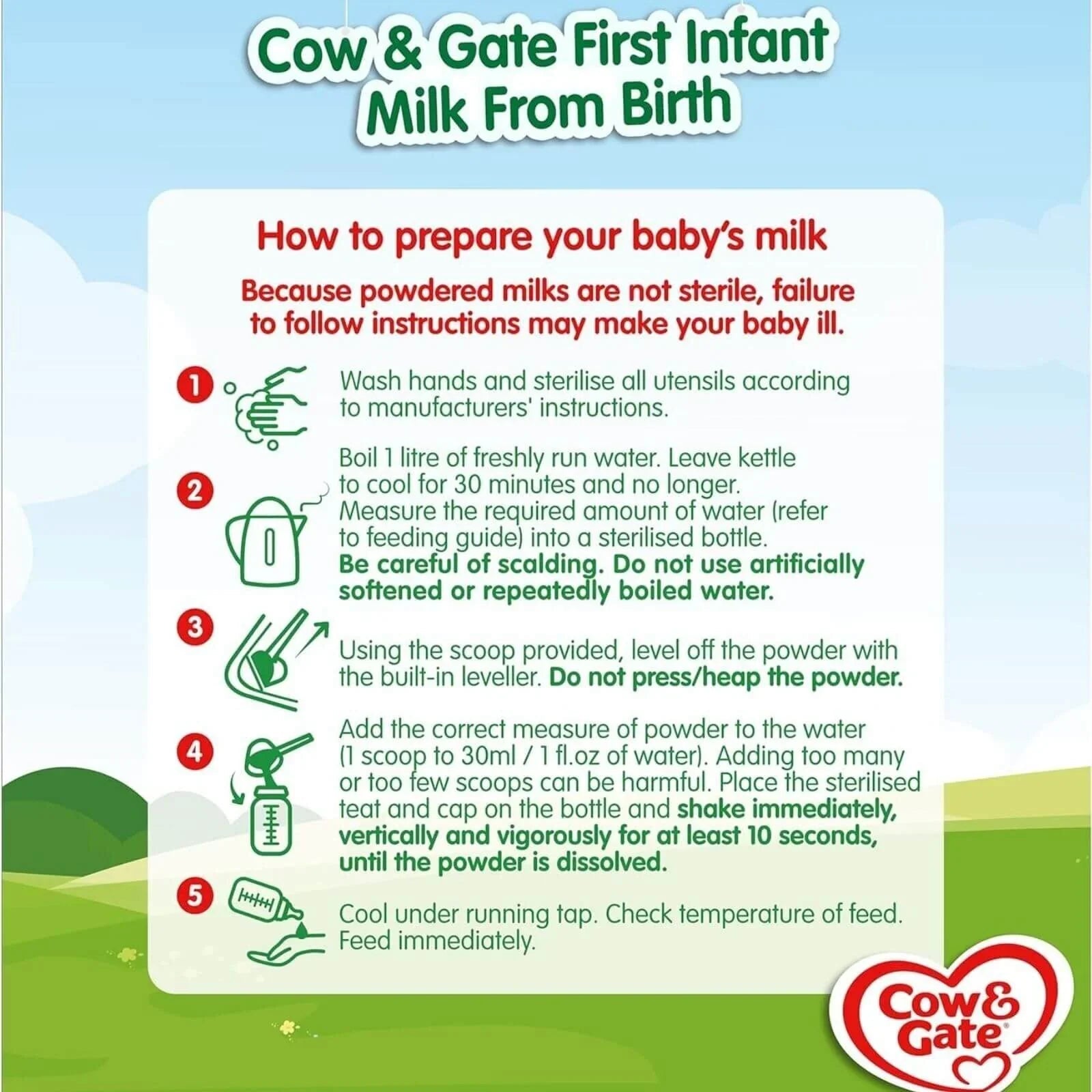 Cow and Gate 1 First Infant Milk Formula 0 - 6 months 800g - mezetto ebebek ebebek