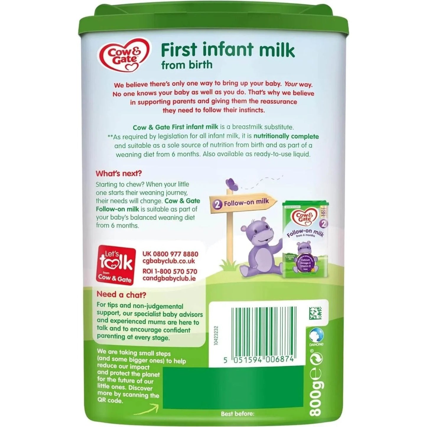 Cow and Gate 1 First Infant Milk Formula 0 - 6 months 800g - mezetto ebebek ebebek