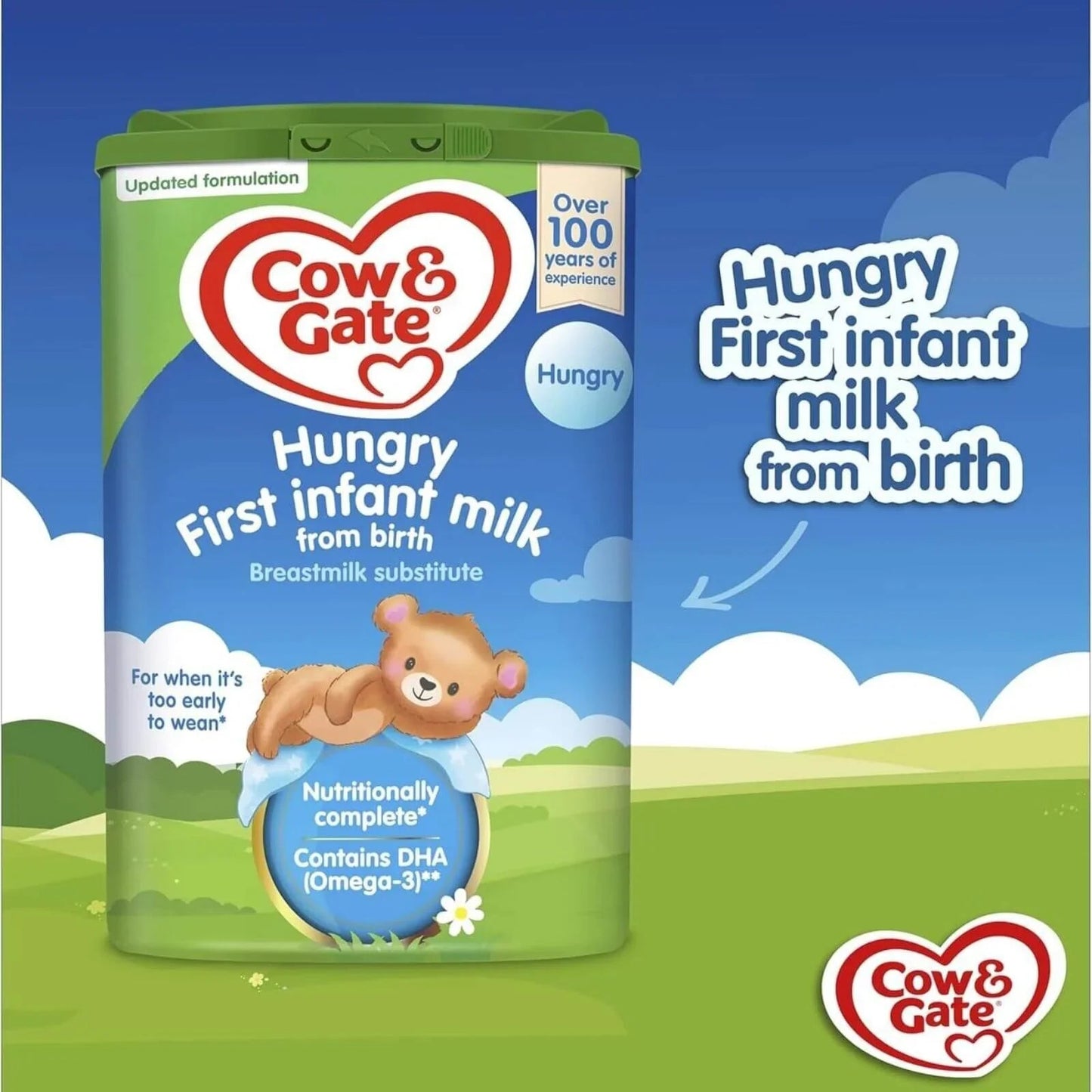Cow and Gate 1 Hungry Baby Milk Formula 0 - 6 months 800g - mezetto ebebek ebebek