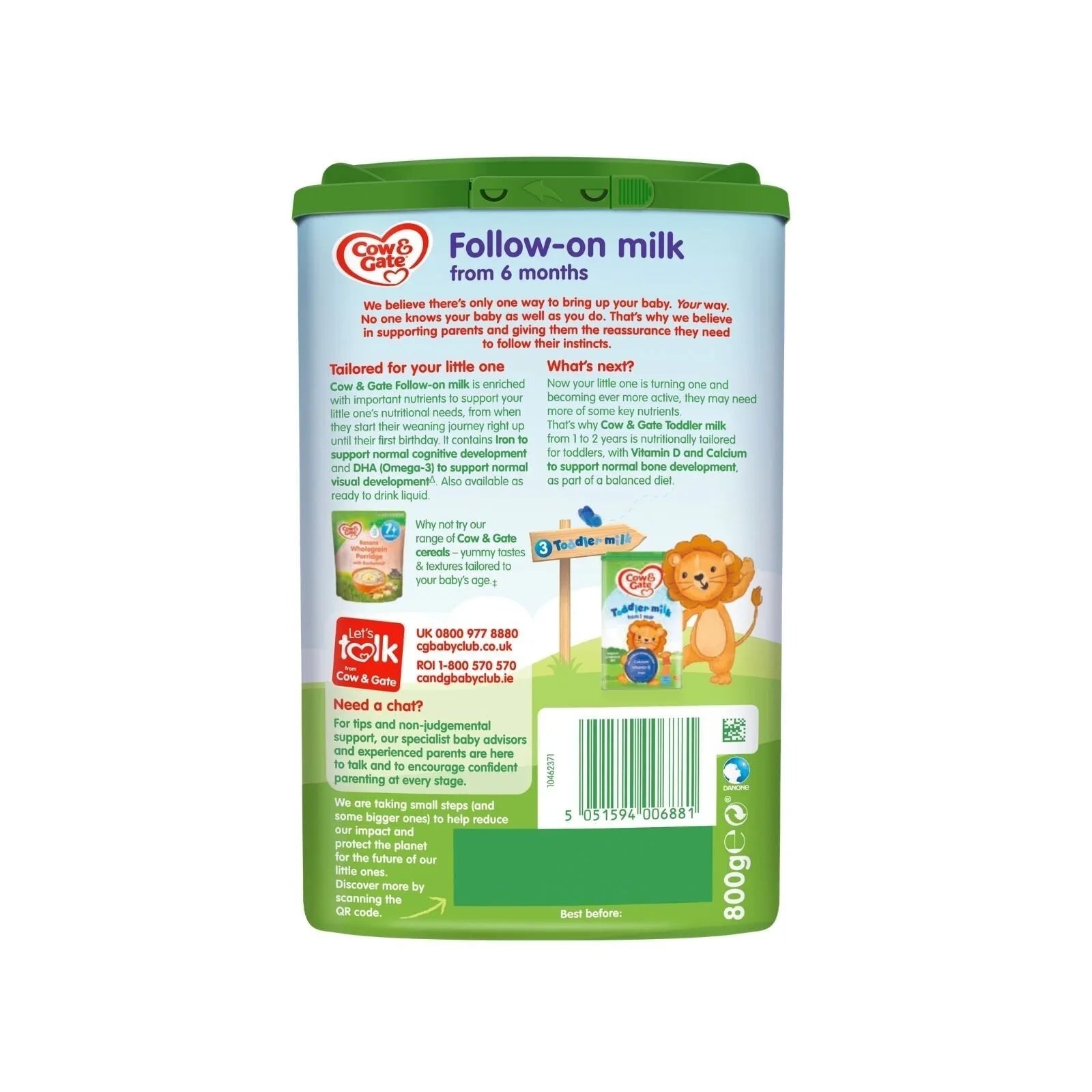 Cow and Gate 2 Follow On Milk Formula 6 - 12 months 800g - mezetto ebebek ebebek