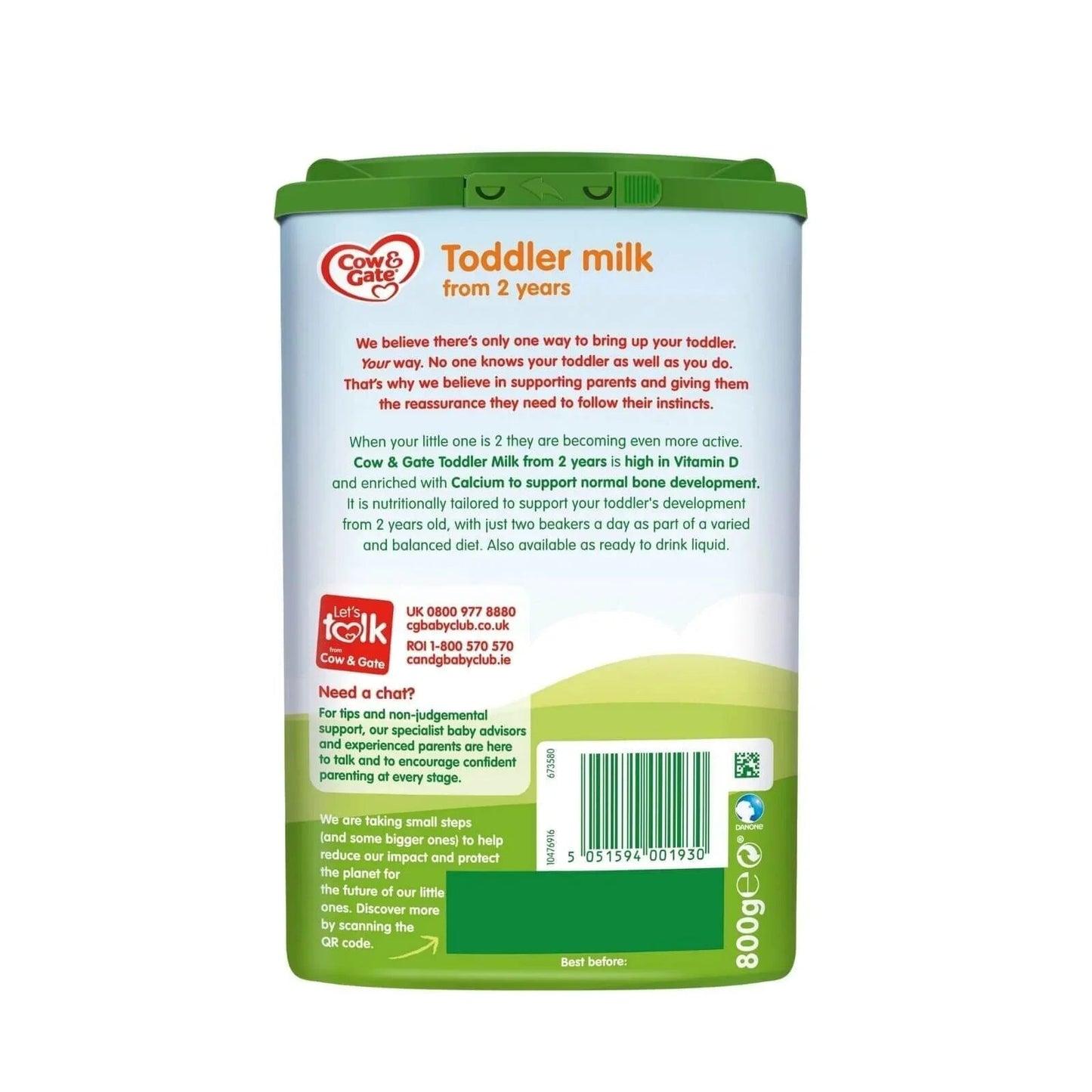 Cow and Gate 4 Toddler Milk Formula 2+ years 800g - mezetto ebebek ebebek