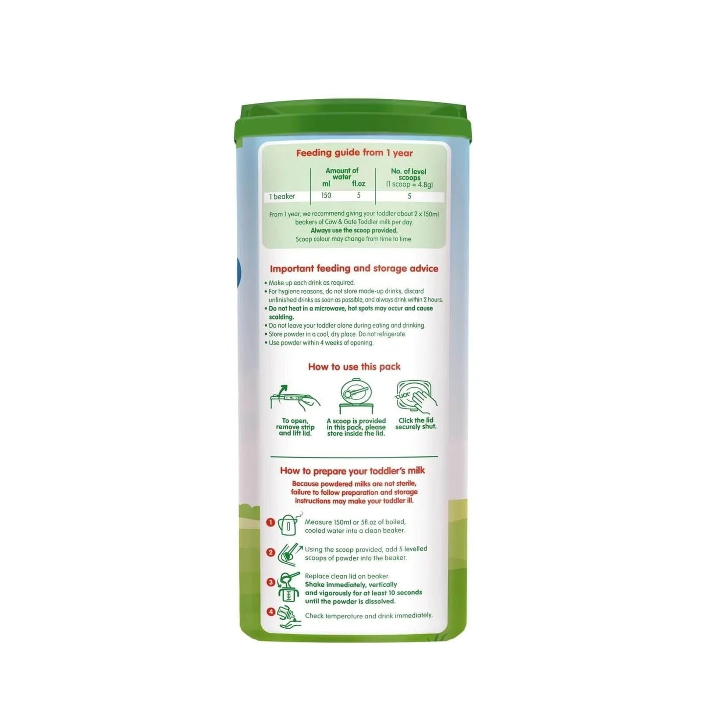 Cow and Gate 4 Toddler Milk Formula 2+ years 800g - mezetto ebebek ebebek