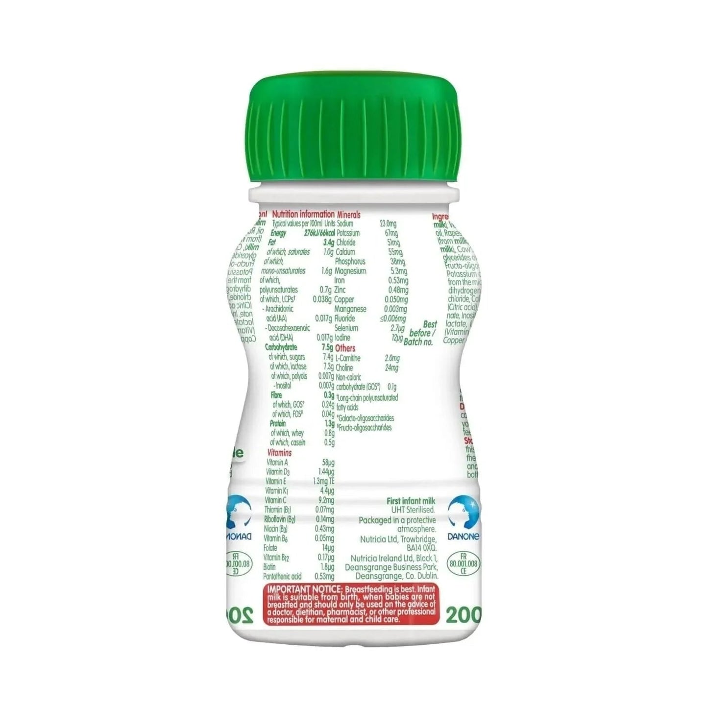 Cow & Gate 1 First Infant Ready to Feed Liquid Milk from Birth 200ml Pack of 12 - mezetto ebebek ebebek