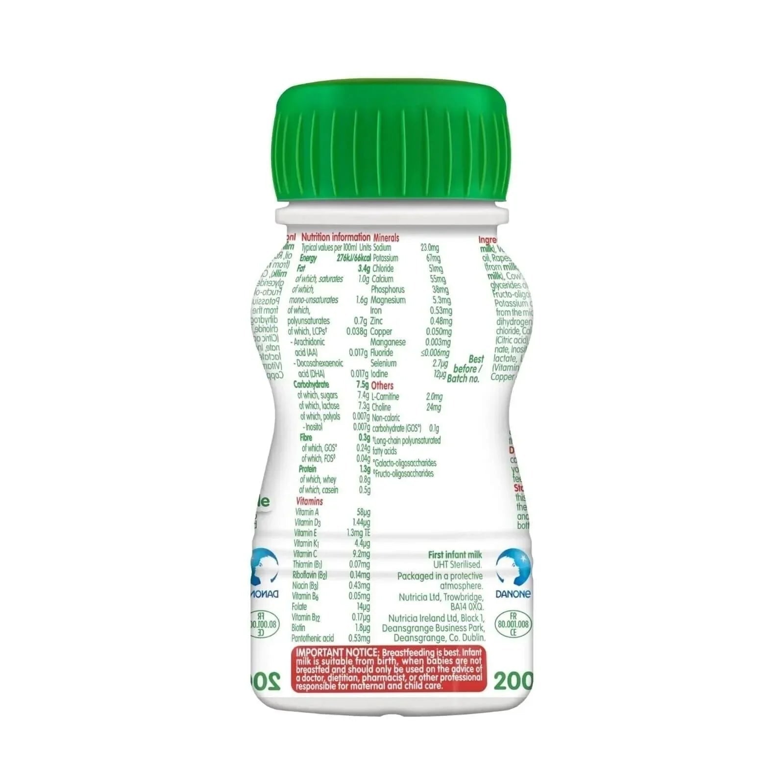 Cow & Gate 1 First Infant Ready to Feed Liquid Milk from Birth 200ml Pack of 12 - mezetto ebebek ebebek