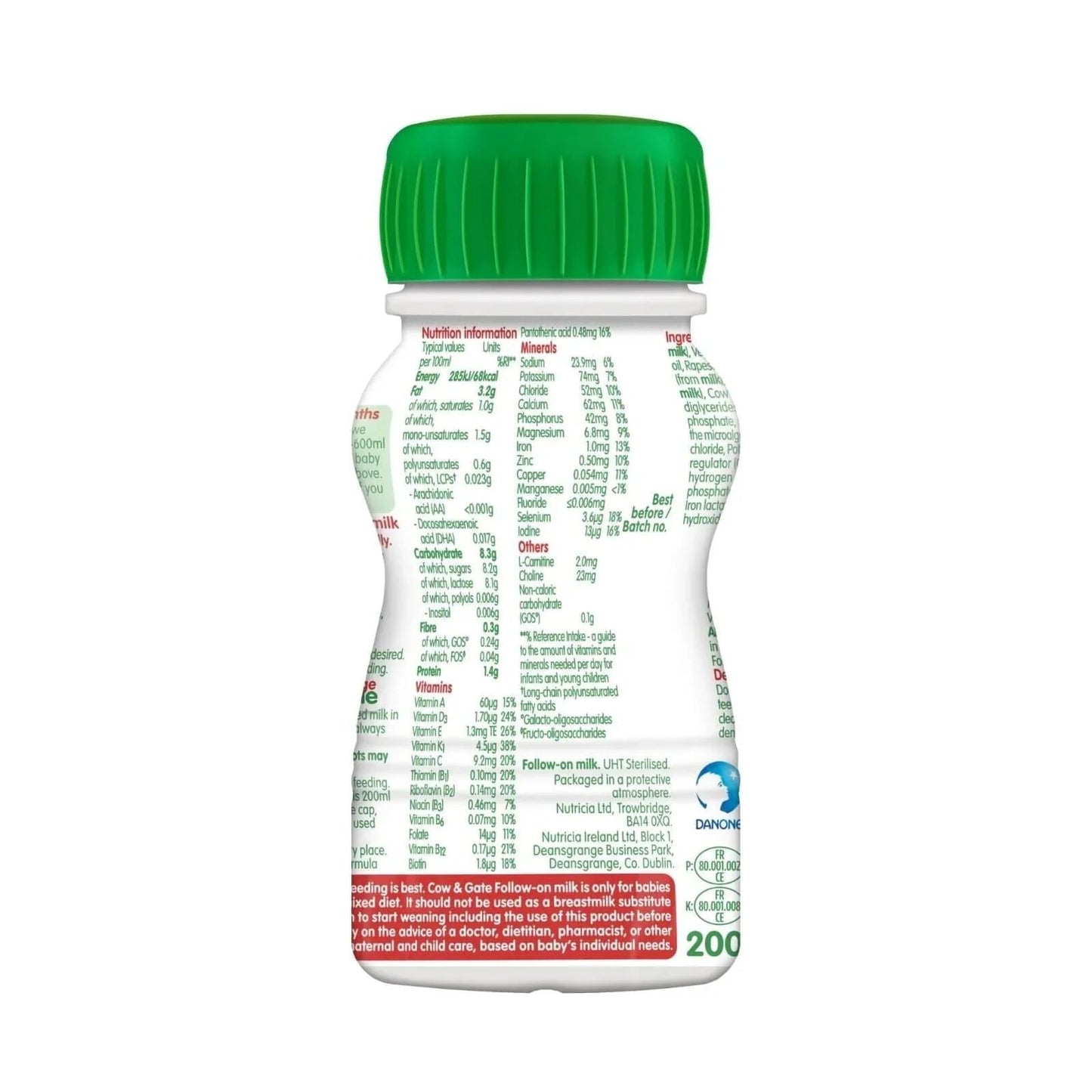 Cow & Gate 2 Follow On Ready to Drink Liquid Milk 6+ months 200ml - mezetto ebebek ebebek