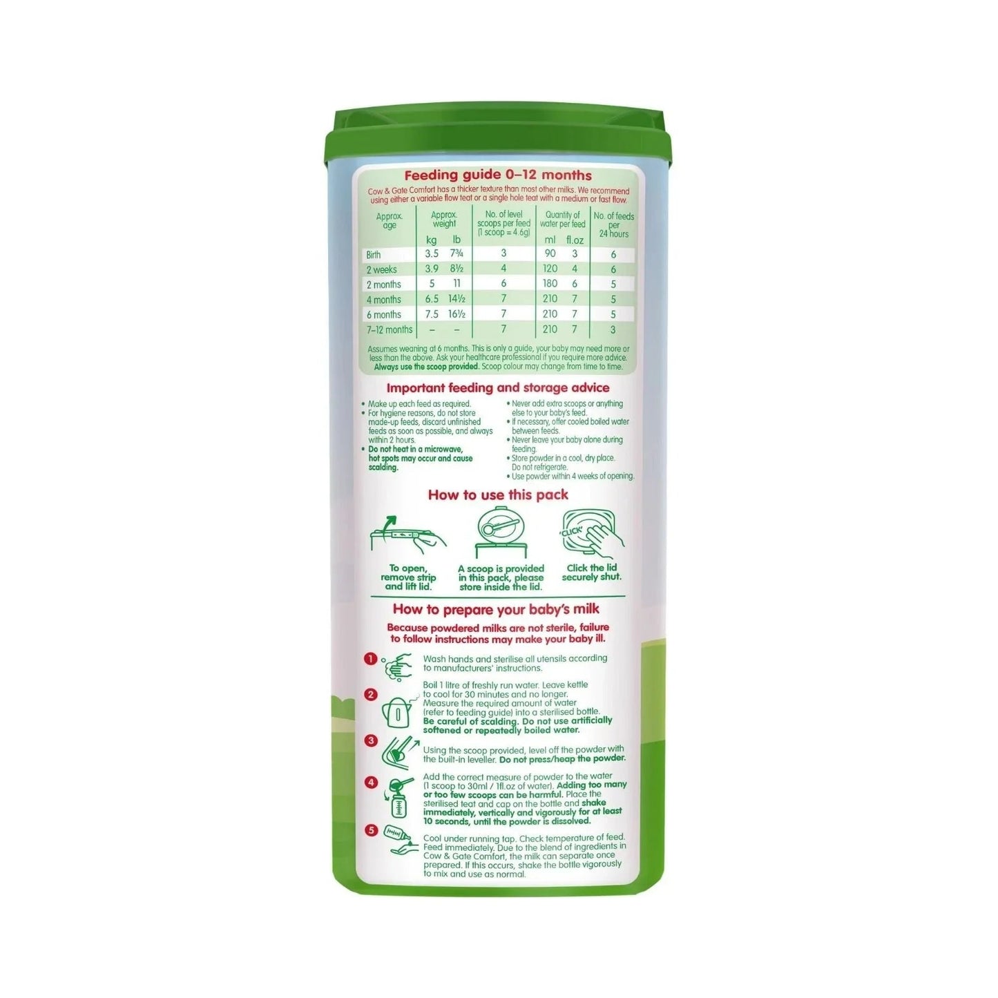 Cow & Gate Comfort Milk Formula 0 - 12 months - mezetto ebebek ebebek