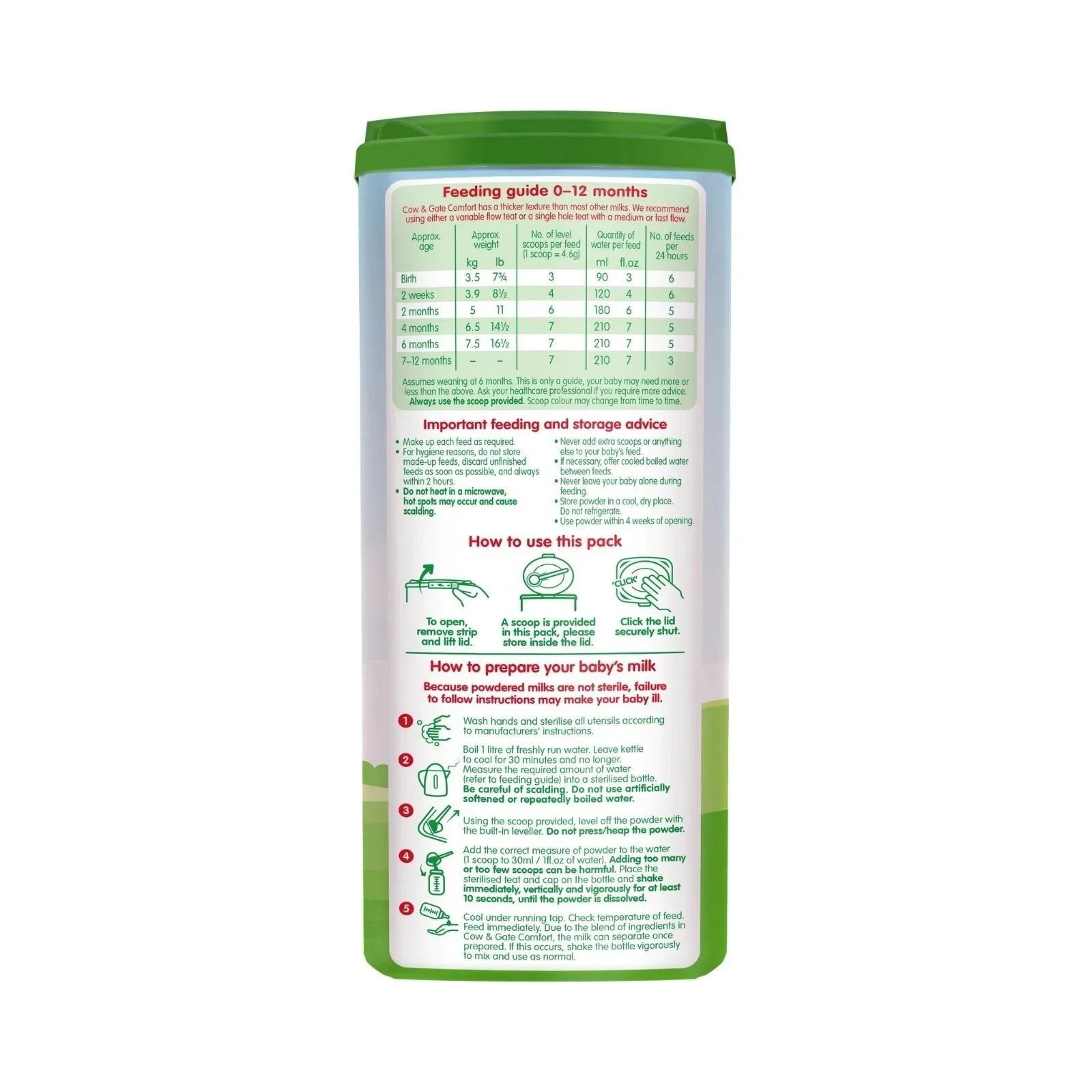 Cow & Gate Comfort Milk Formula 0 - 12 months - mezetto ebebek ebebek