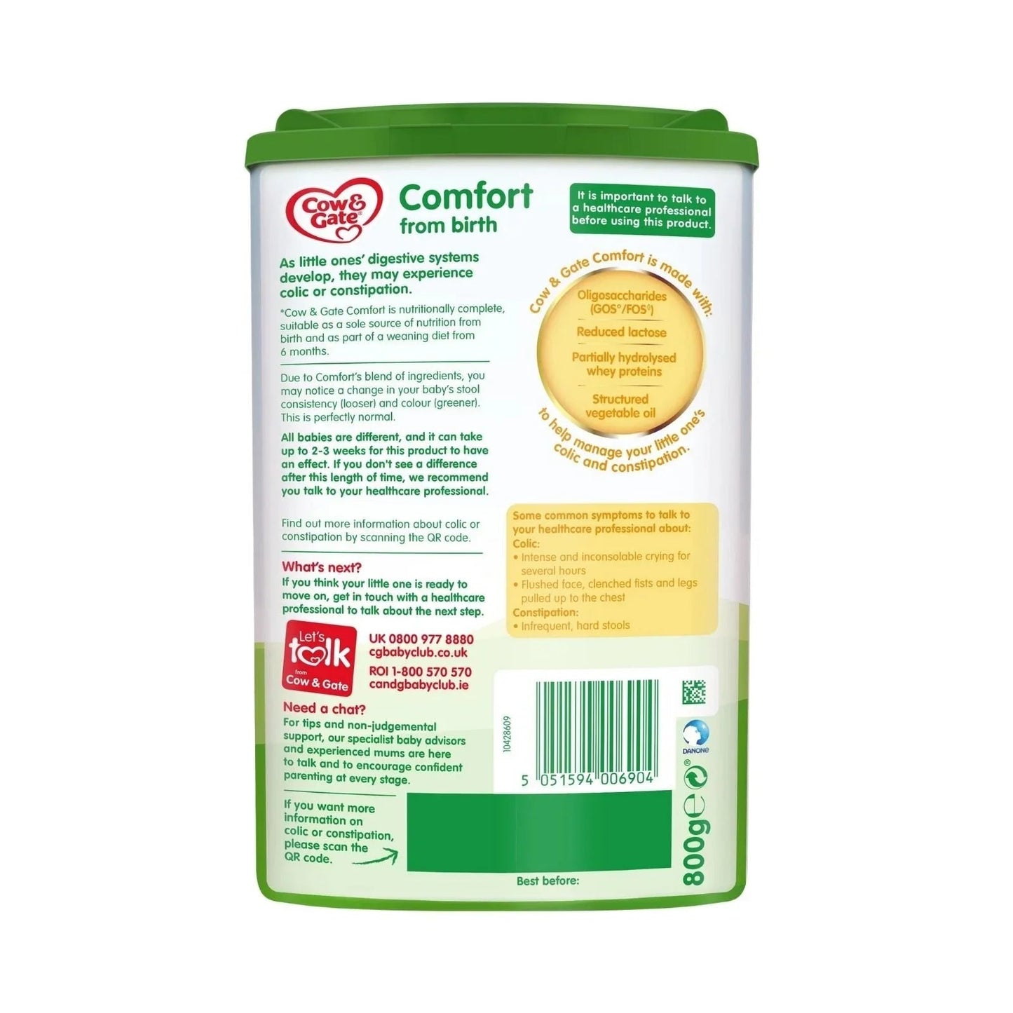 Cow & Gate Comfort Milk Formula 0 - 12 months - mezetto ebebek ebebek