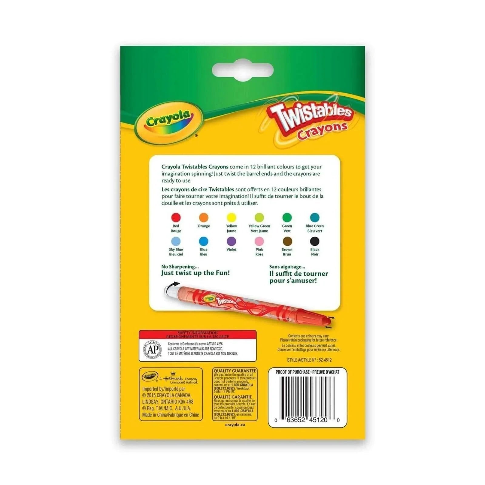 Crayola 12 Twistable Crayons - mezetto ebebek ebebek