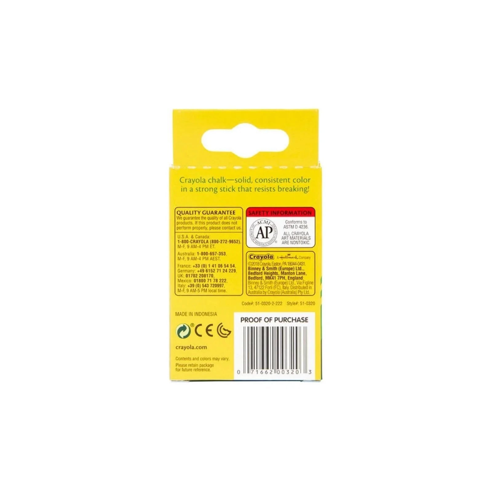 Crayola White Chalk 12 pcs - mezetto ebebek ebebek