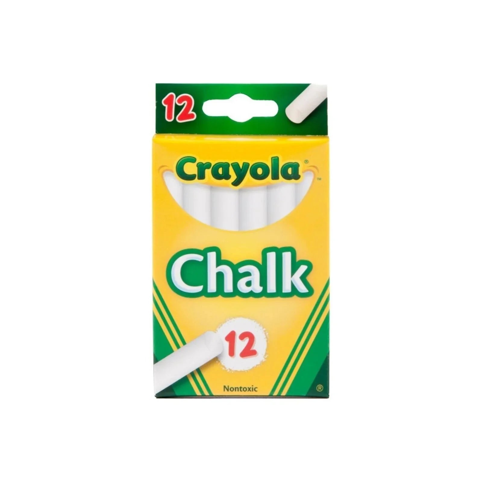 Crayola White Chalk 12 pcs - mezetto ebebek ebebek