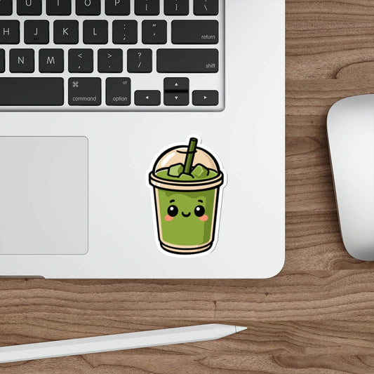 Cute Matcha Cup Sticker – Waterproof Kawaii Vinyl - mezetto KEOLIX KEOLIX
