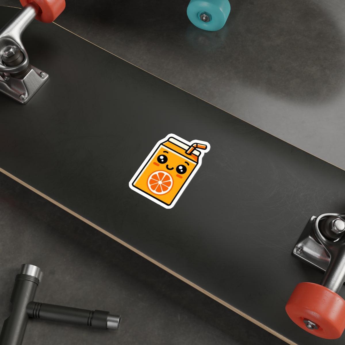 Cute Orange Juice Box Sticker – Kawaii Vinyl Fruit Decal - mezetto KEOLIX KEOLIX