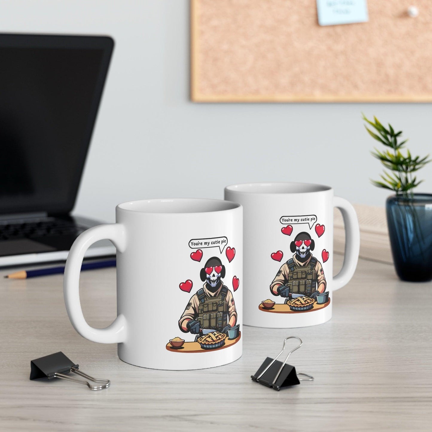 Cutie Pie Soldier Mug – Sweet & Strong Ceramic Cup - mezetto KEOLIX KEOLIX