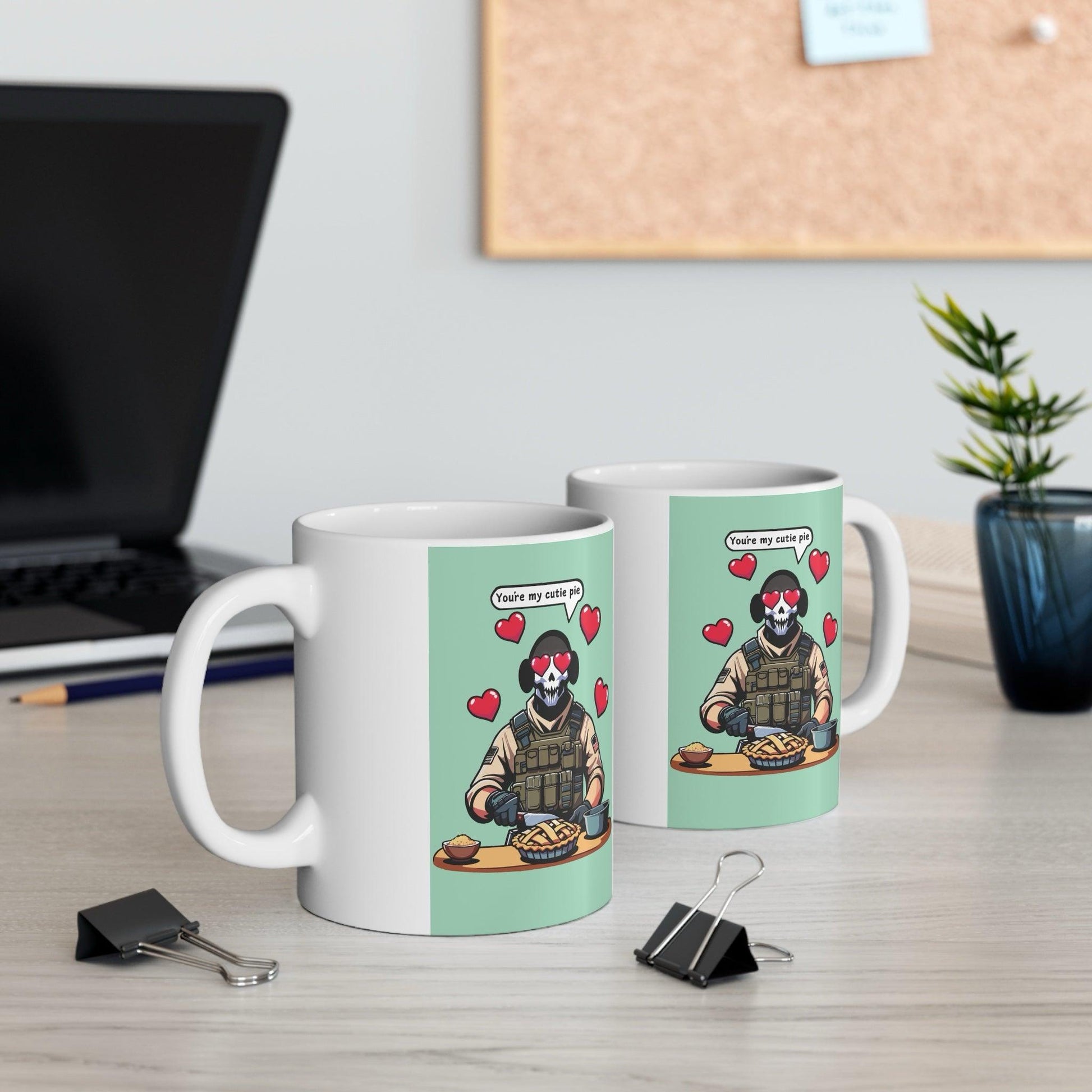 Cutie Pie Soldier Mug – Sweet & Strong Ceramic Cup - mezetto KEOLIX KEOLIX