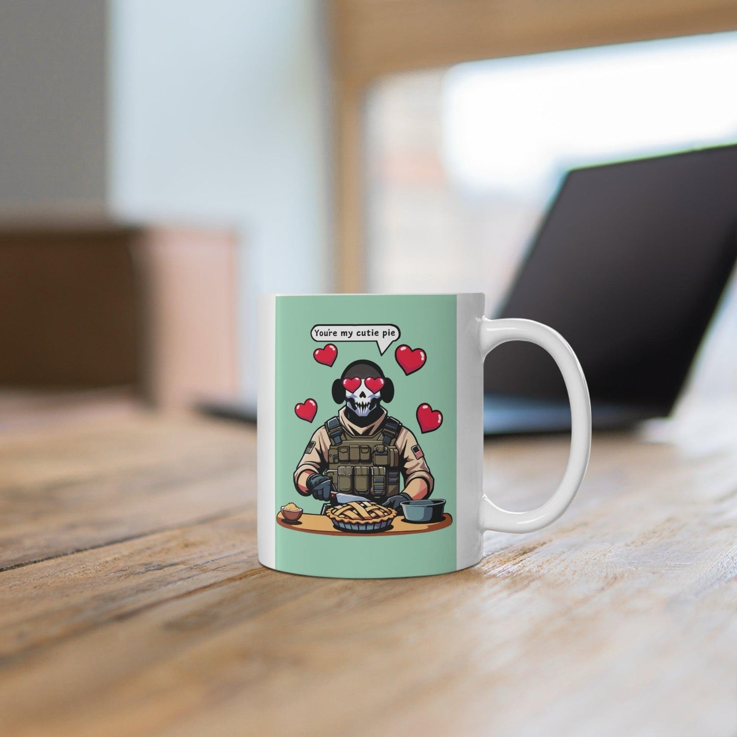 Cutie Pie Soldier Mug – Sweet & Strong Ceramic Cup - mezetto KEOLIX KEOLIX