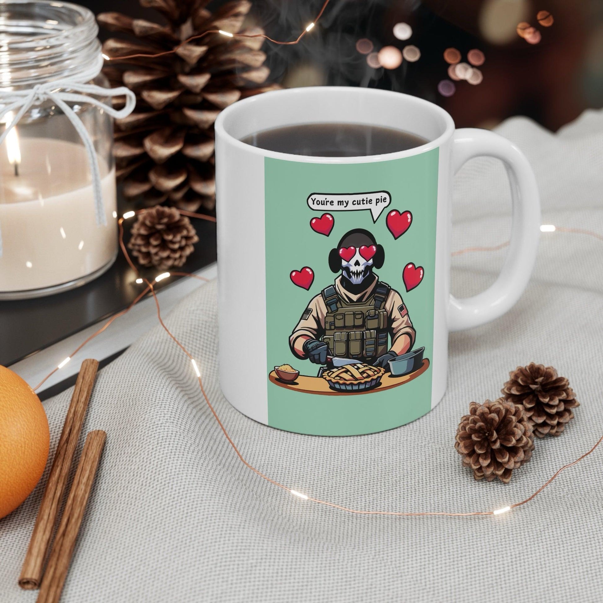 Cutie Pie Soldier Mug – Sweet & Strong Ceramic Cup - mezetto KEOLIX KEOLIX