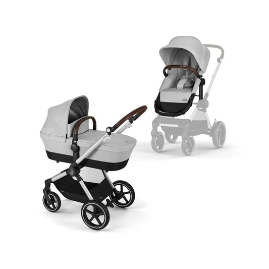 Cybex Eos Lux Silver 2 - in - 1 Pushchair - Lava Grey - mezetto ebebek ebebek