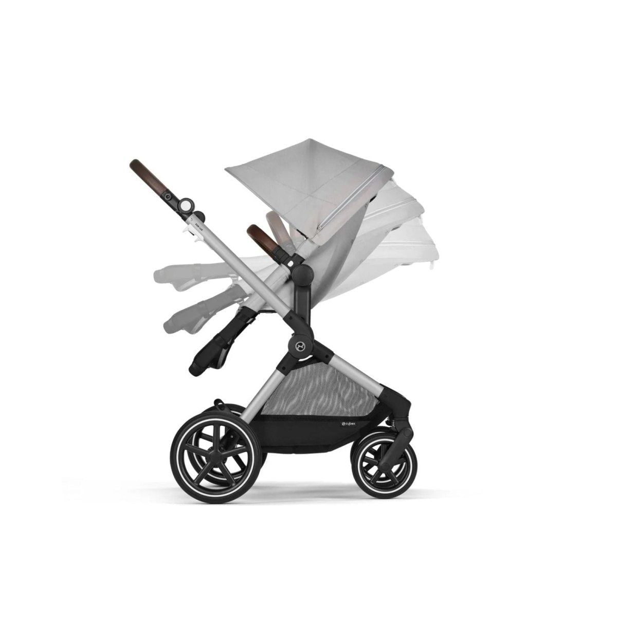 Cybex Eos Lux Silver 2 - in - 1 Pushchair - Lava Grey - mezetto ebebek ebebek