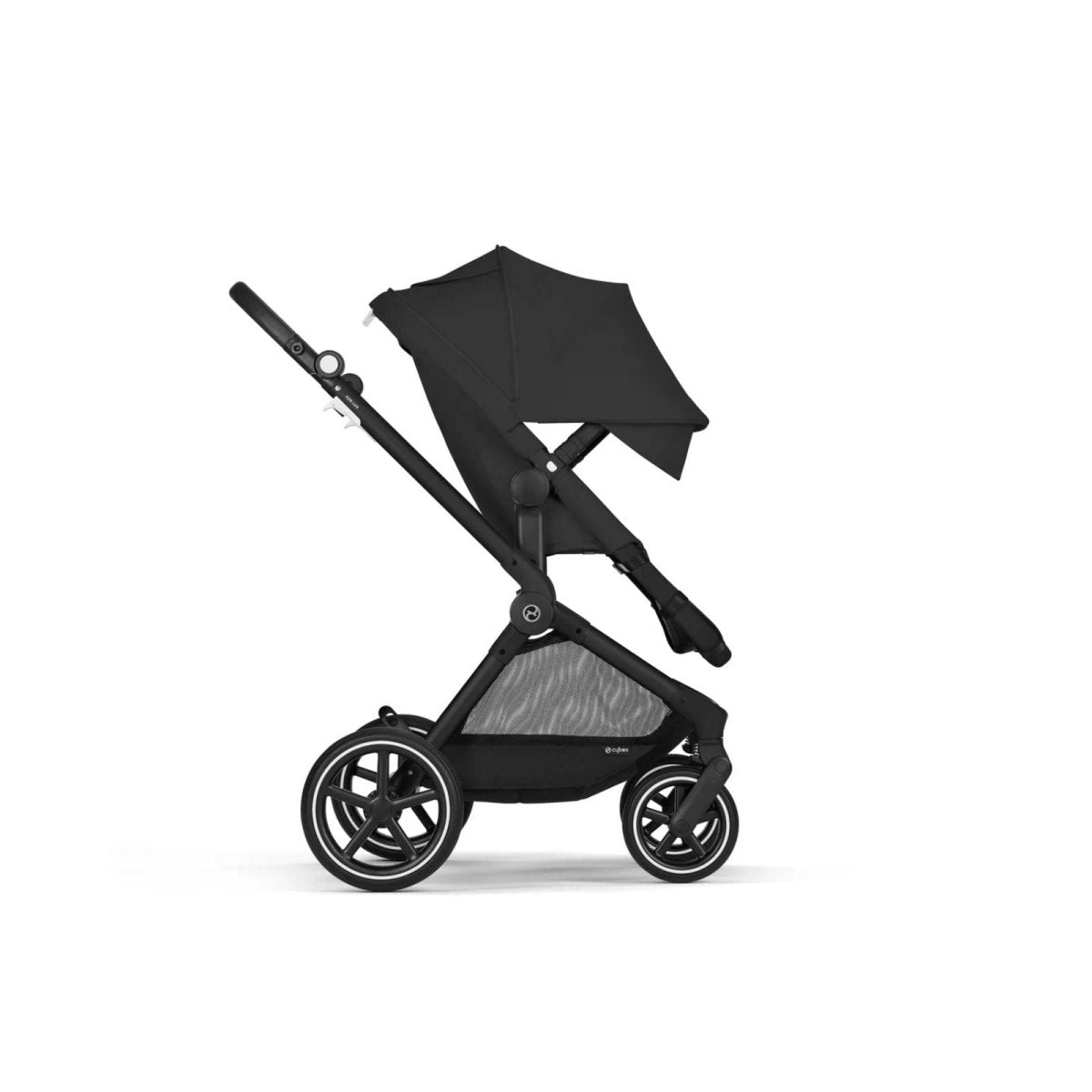 Cybex EOS Lux Silver 2 - in - 1 Pushchair - Moon Black - mezetto ebebek ebebek