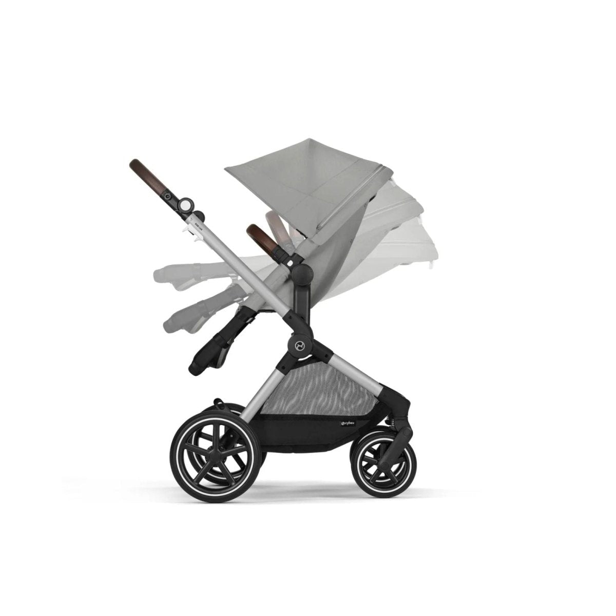 Cybex EOS Lux Silver 2 - in - 1 Pushchair - Stone Grey - mezetto ebebek ebebek
