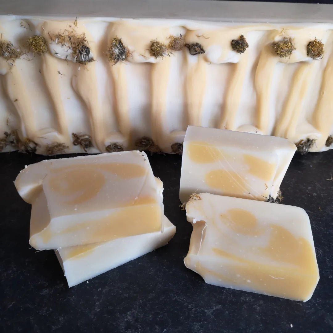 Dandelion Flower Vegan Soap - mezetto Shopify Collective Somerset Natural Soaps