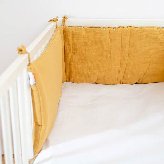 Organic Cotton Cot Bumper - Honey