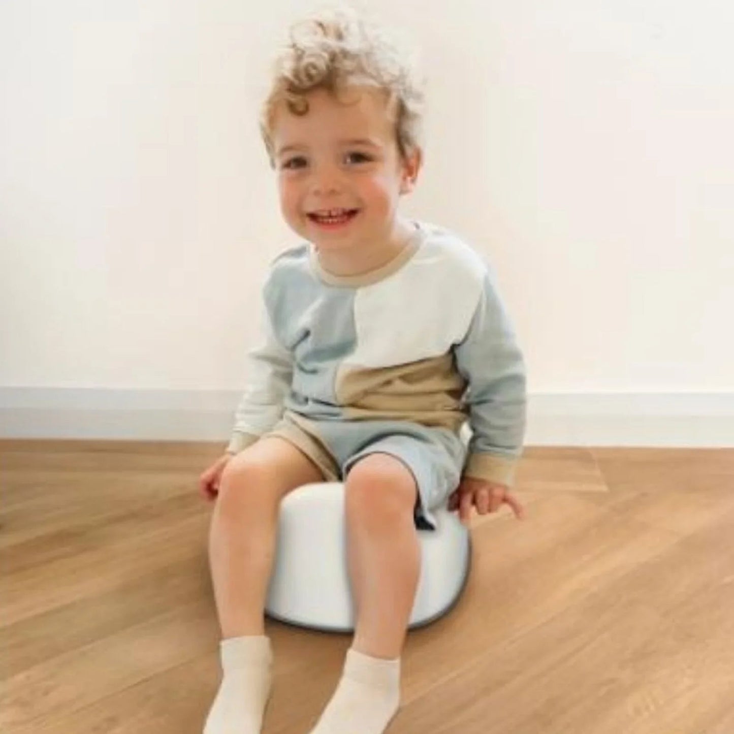Deambaby First Stage Toddler Potty with Grey Trim - White - mezetto ebebek ebebek