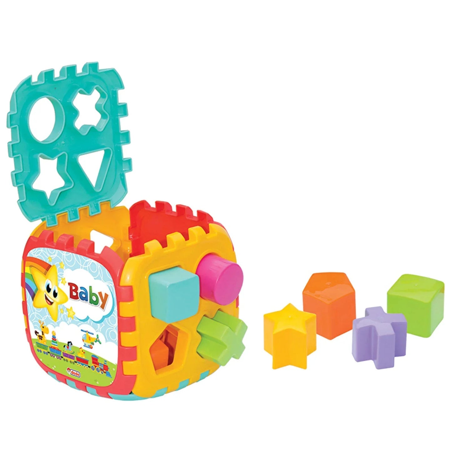 Dede Baby Puzzle Big Shape Sorter Cube - mezetto ebebek ebebek