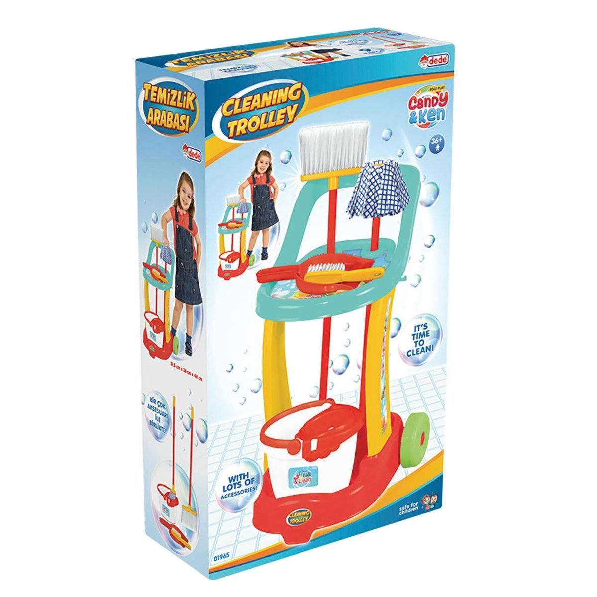 Dede Cleaning Trolley 9 pcs - mezetto ebebek ebebek