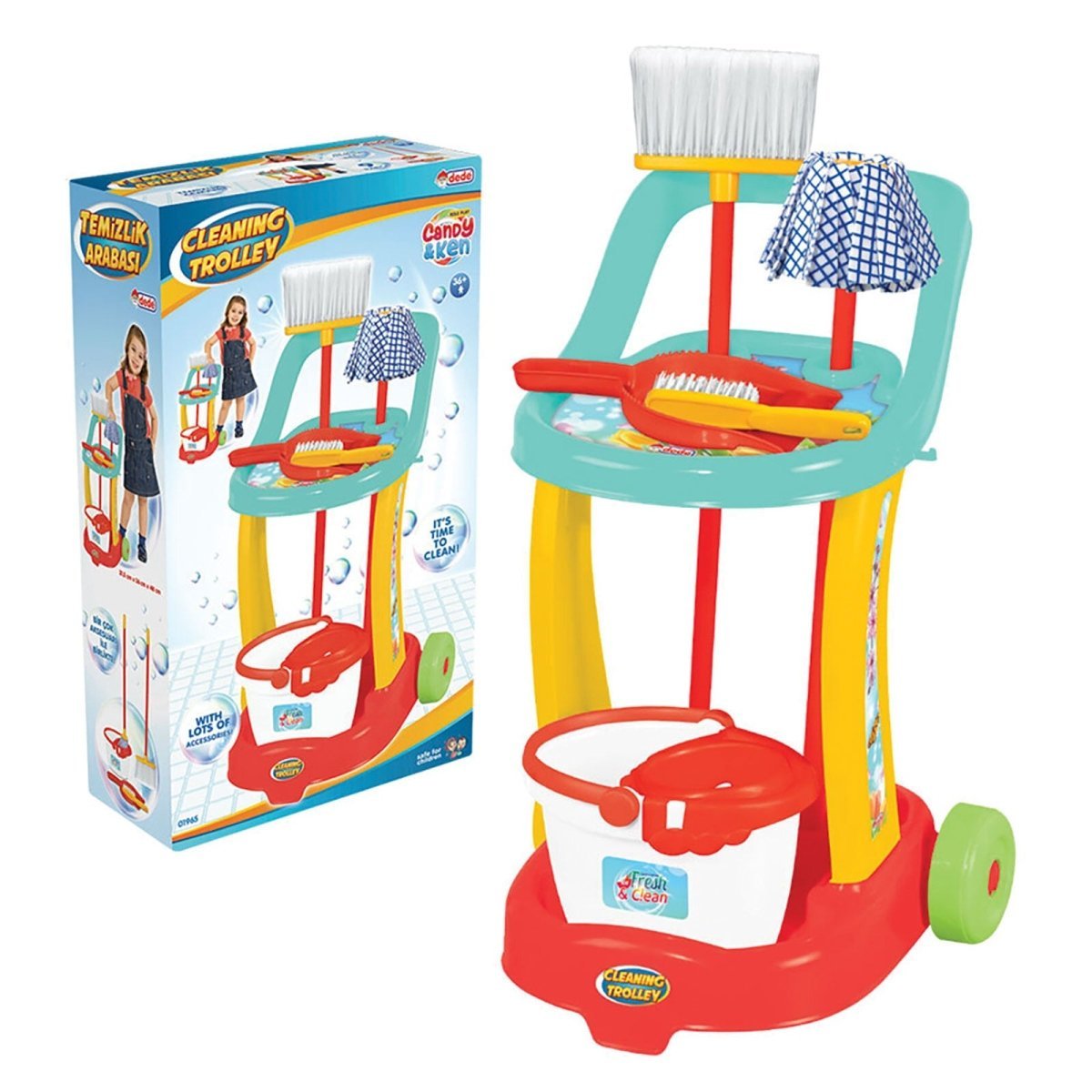 Dede Cleaning Trolley 9 pcs - mezetto ebebek ebebek